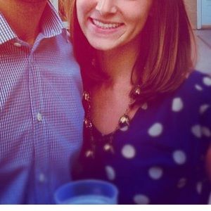 Madewell gold and blue necklace